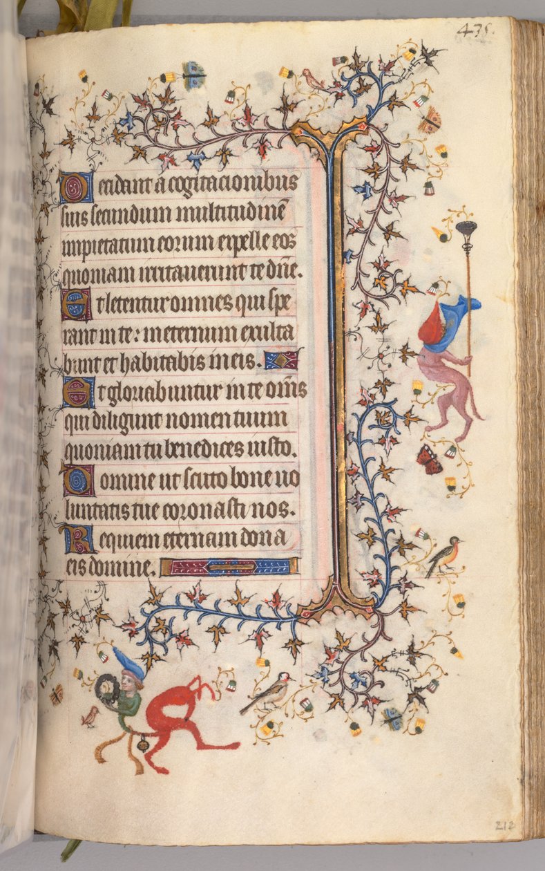 Godziny Karola Szlachetnego, króla Nawarry 1361-1425: fol. 212r, Tekst, c. 1405. autorstwa Master of the Brussels Initials and Associates
