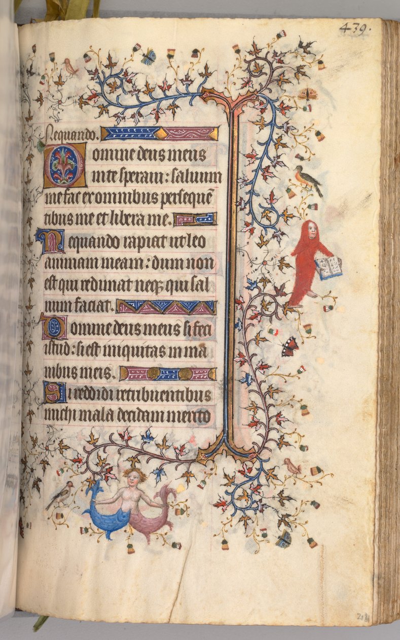 Godziny Karola Szlachetnego, króla Nawarry 1361-1425: fol. 214r, Tekst, c. 1405. autorstwa Master of the Brussels Initials and Associates