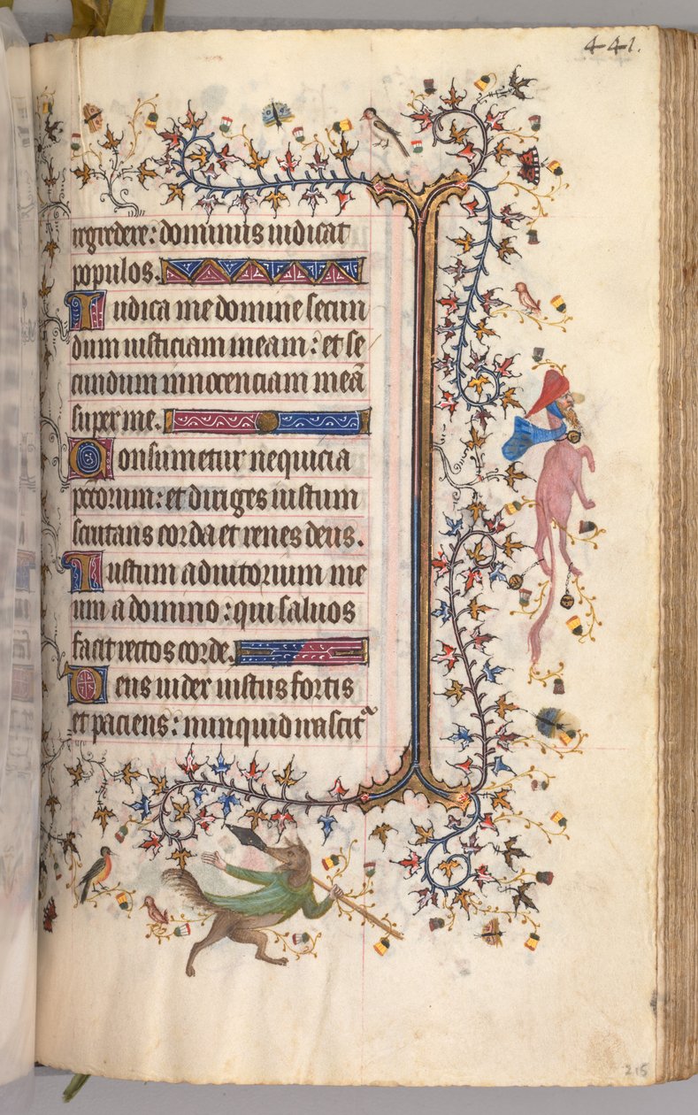 Godziny Karola Szlachetnego, króla Nawarry 1361-1425: fol. 215r, Tekst, c. 1405. autorstwa Master of the Brussels Initials and Associates