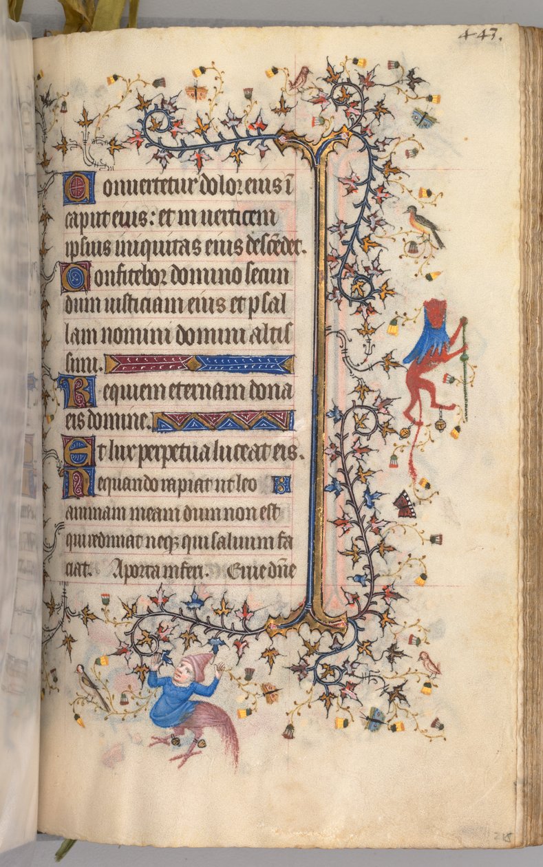 Godziny Karola Szlachetnego, króla Nawarry 1361-1425: fol. 216r, Tekst, c. 1405. autorstwa Master of the Brussels Initials and Associates