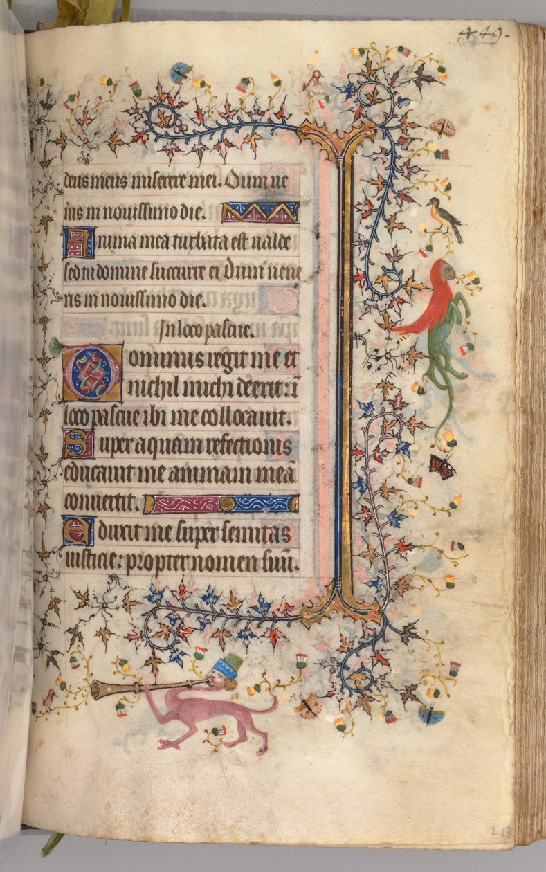 Godziny Karola Szlachetnego, króla Nawarry 1361-1425: fol. 219r, Tekst, c. 1405. autorstwa Master of the Brussels Initials and Associates