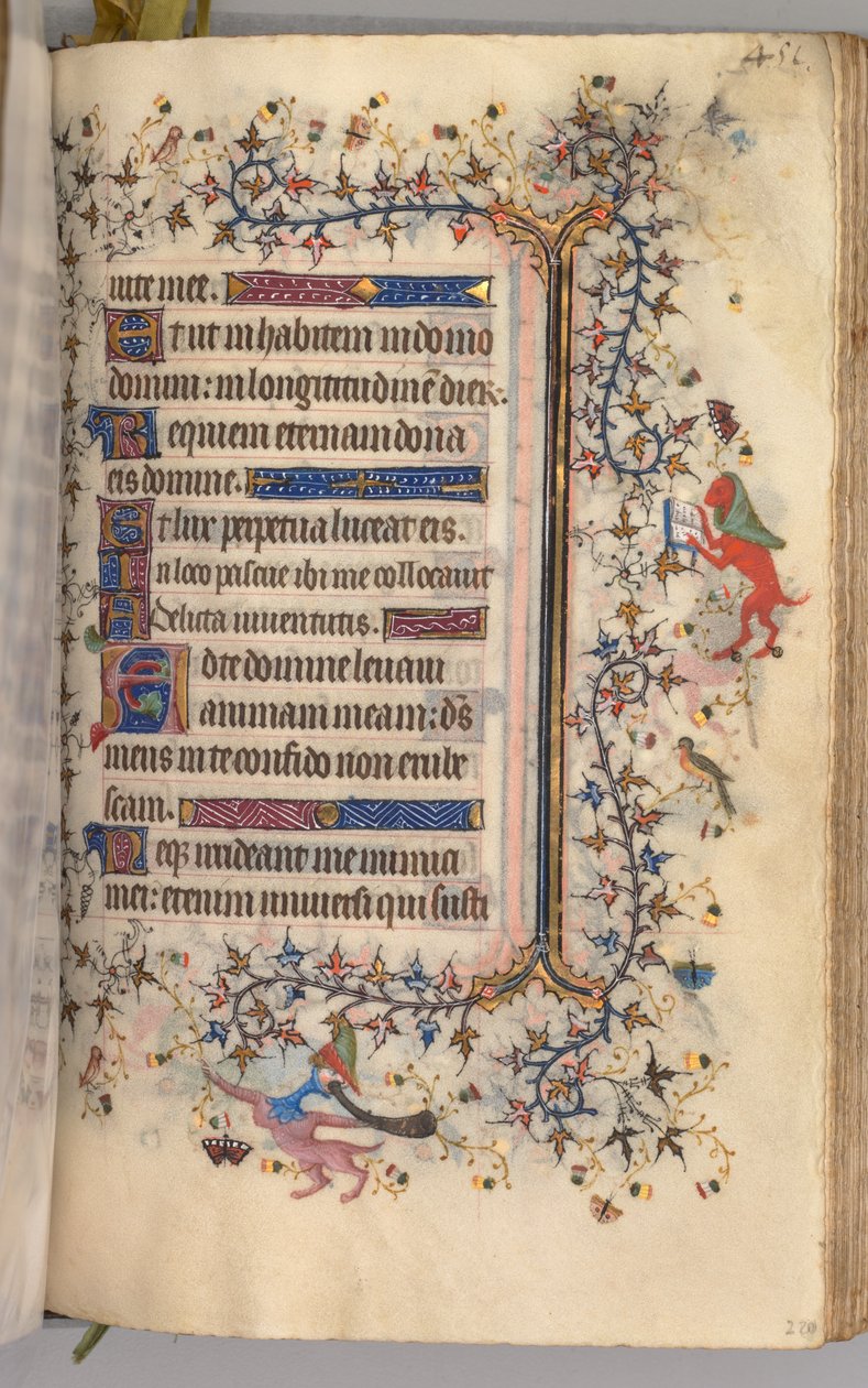 Godziny Karola Szlachetnego, króla Nawarry 1361-1425: fol. 220r, Tekst, c. 1405. autorstwa Master of the Brussels Initials and Associates