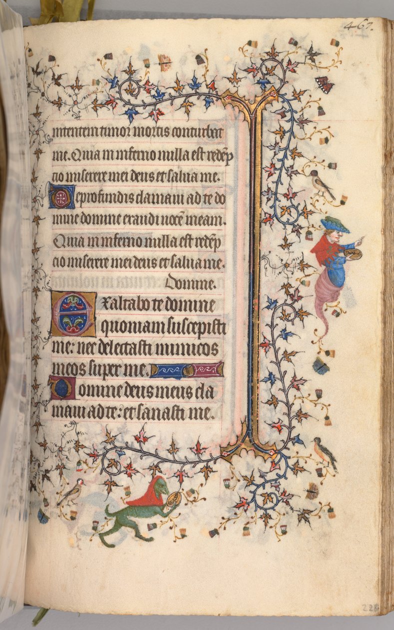 Godziny Karola Szlachetnego, króla Nawarry 1361-1425: fol. 228r, Tekst, ok. n.e. 1405. autorstwa Master of the Brussels Initials and Associates