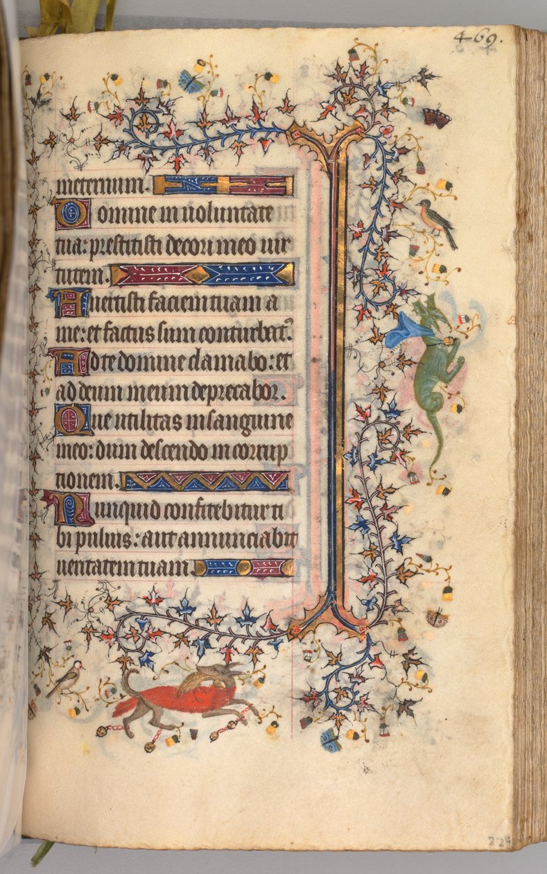 Godziny Karola Szlachetnego, króla Nawarry 1361-1425: fol. 229r, Tekst, c. 1405. autorstwa Master of the Brussels Initials and Associates