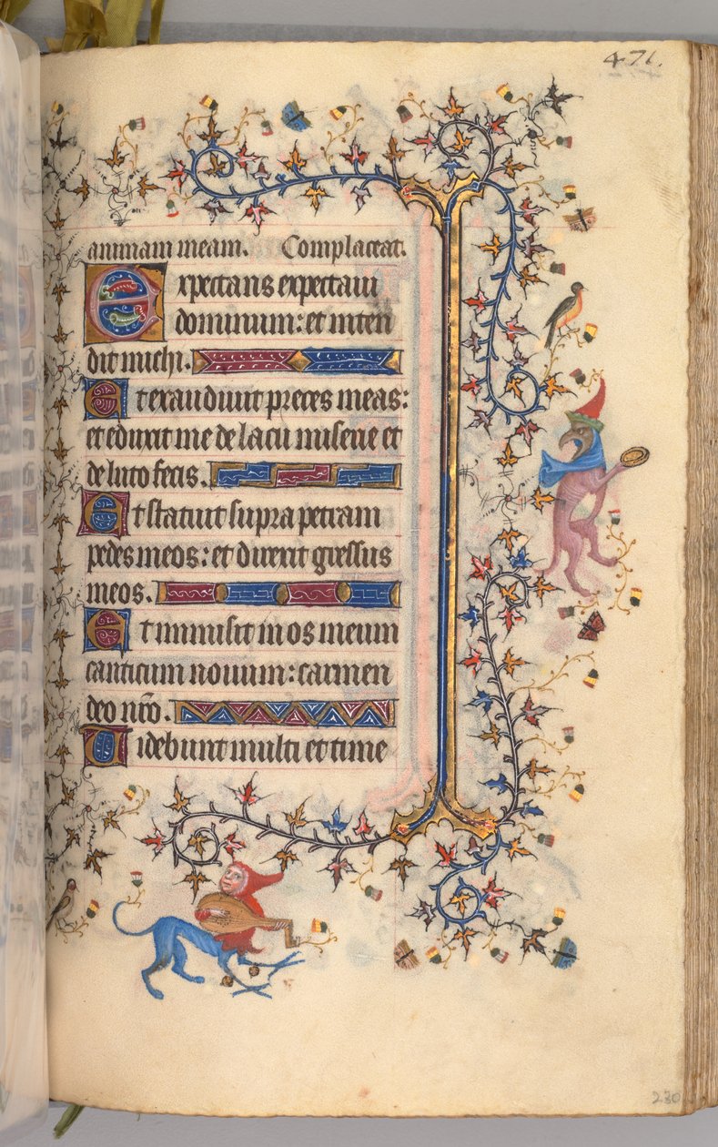 Godziny Karola Szlachetnego, króla Nawarry 1361-1425: fol. 230r, Tekst, ok. godz. 1405. autorstwa Master of the Brussels Initials and Associates