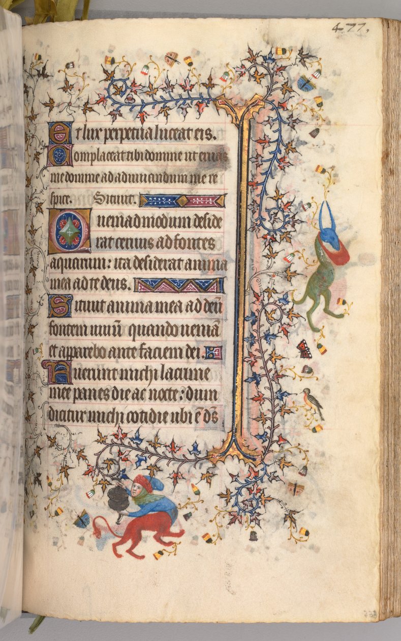 Godziny Karola Szlachetnego, króla Nawarry 1361-1425: fol. 233r, Tekst, c. 1405. autorstwa Master of the Brussels Initials and Associates