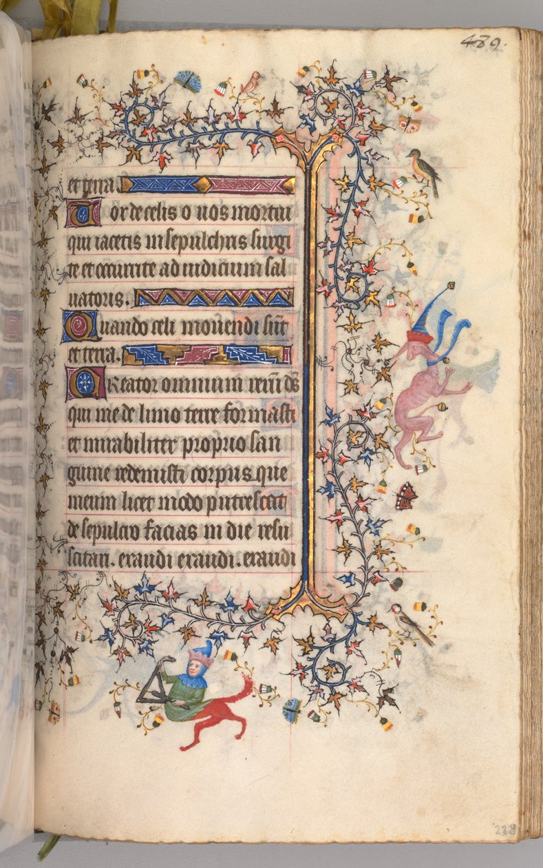 Godziny Karola Szlachetnego, króla Nawarry 1361-1425: fol. 239r, Tekst, c. 1405. autorstwa Master of the Brussels Initials and Associates