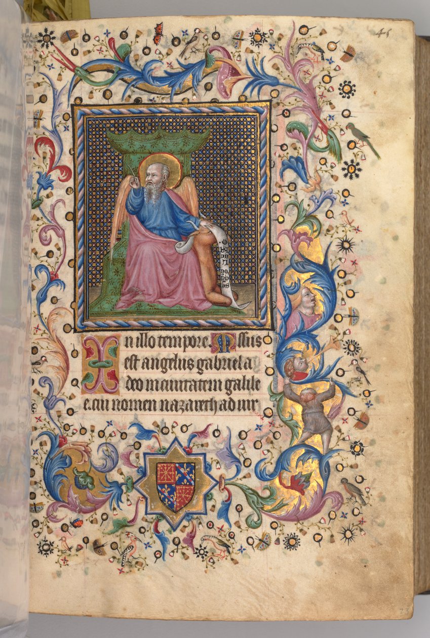 Godziny Karola Szlachetnego, króla Nawarry 1361-1425: fol. 23r, Św. 1405. autorstwa Master of the Brussels Initials and Associates