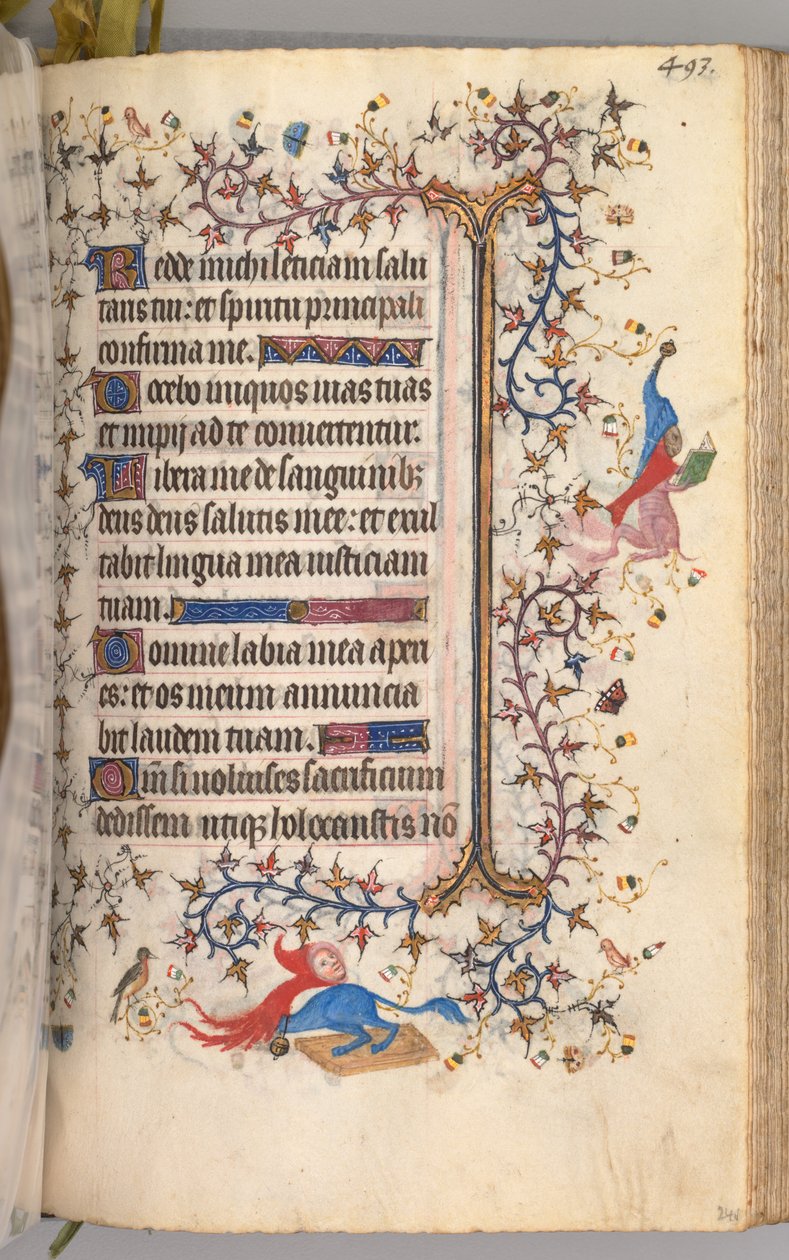 Godziny Karola Szlachetnego, króla Nawarry 1361-1425: fol. 241r, Tekst, c. 1405. autorstwa Master of the Brussels Initials and Associates