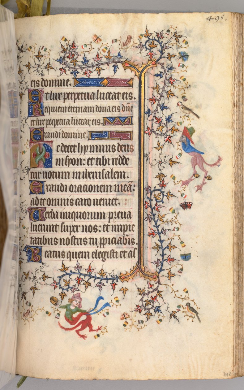 Godziny Karola Szlachetnego, króla Nawarry 1361-1425: fol. 242r, Tekst, c. 1405. autorstwa Master of the Brussels Initials and Associates