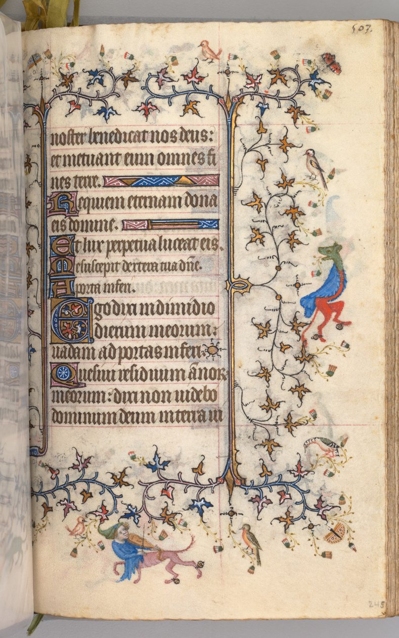 Godziny Karola Szlachetnego, króla Nawarry 1361-1425: fol. 246r, Tekst, c. 1405. autorstwa Master of the Brussels Initials and Associates