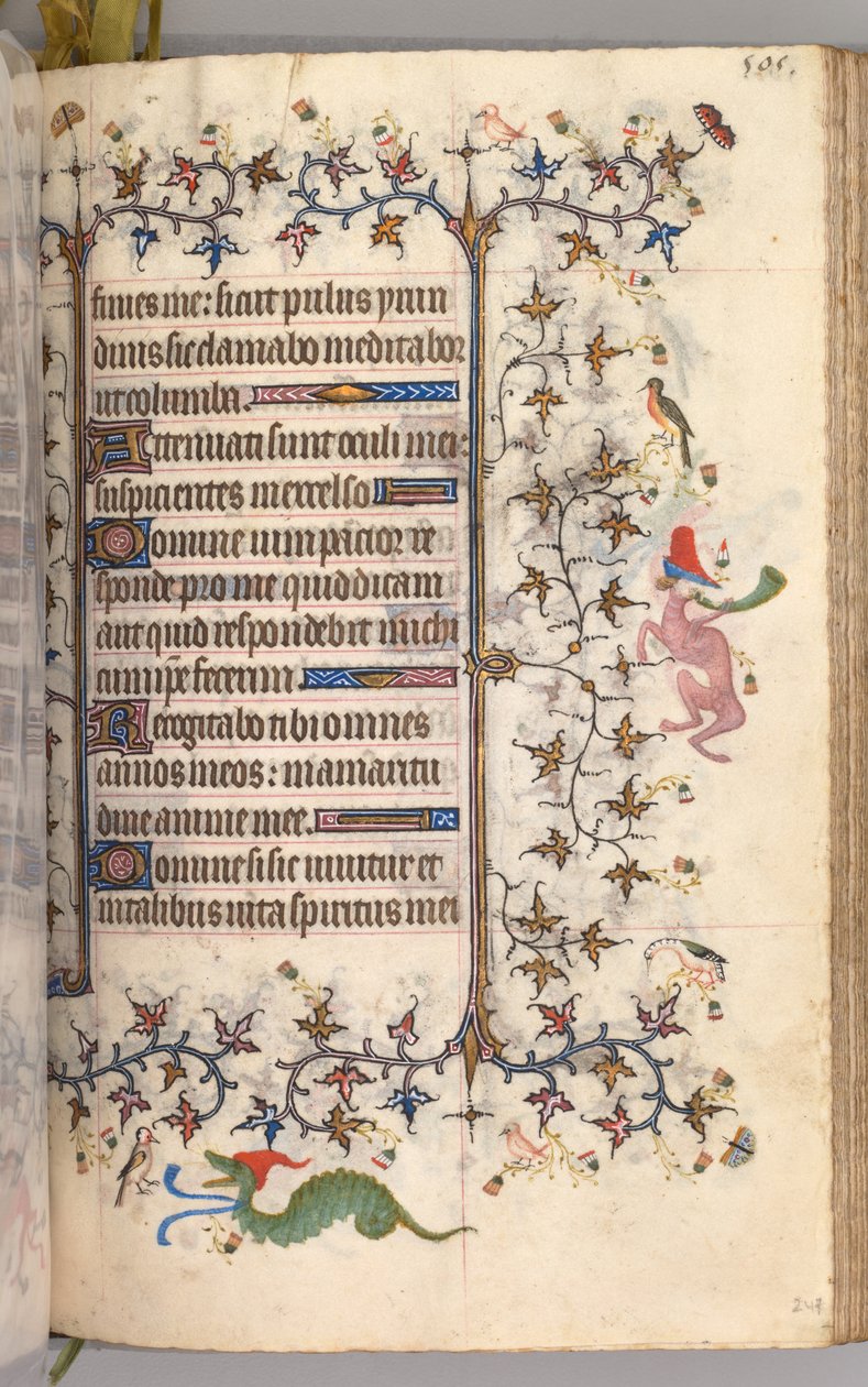Godziny Karola Szlachetnego, króla Nawarry 1361-1425: fol. 247r, Tekst, c. 1405. autorstwa Master of the Brussels Initials and Associates