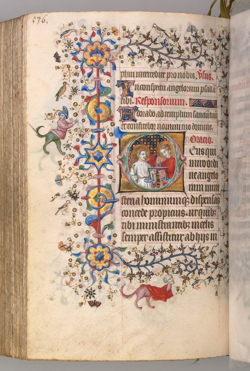 Godziny Karola Szlachetnego, króla Nawarry 1361-1425: fol. 262v, Tekst, c. 1405. autorstwa Master of the Brussels Initials and Associates