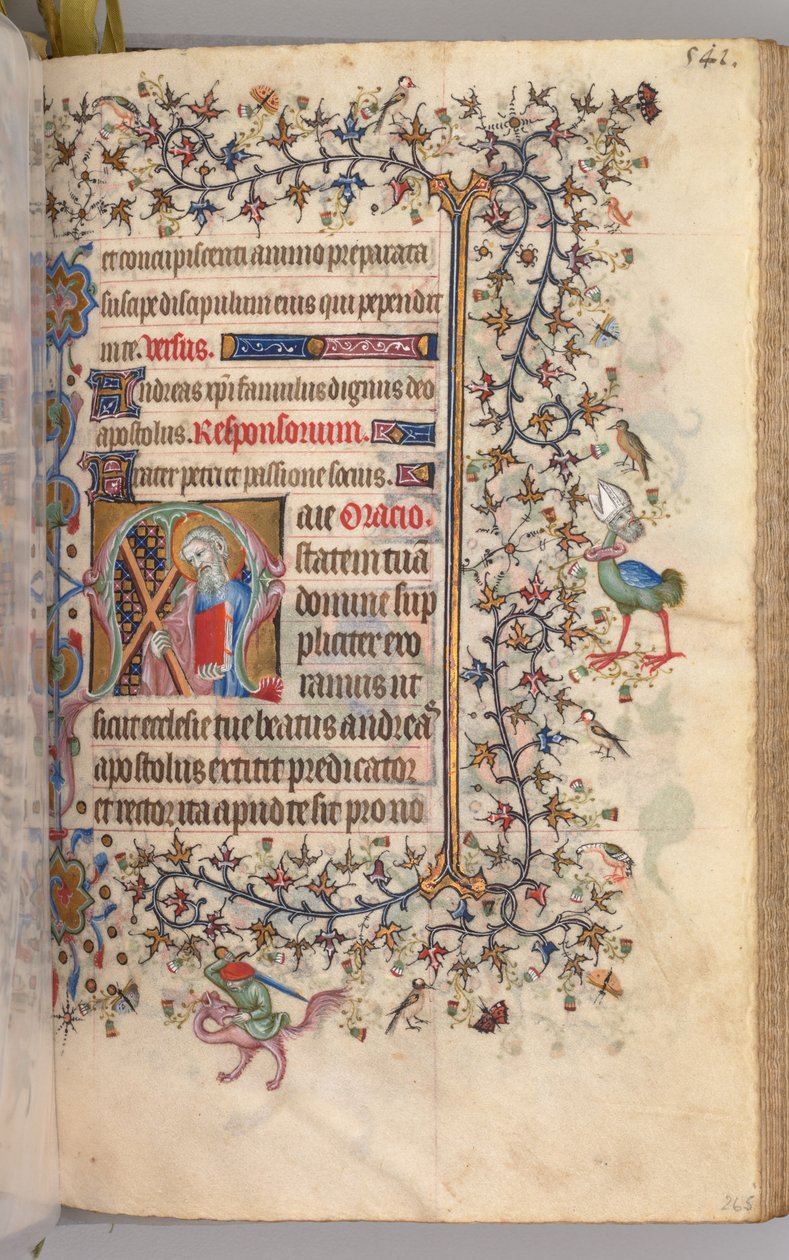 Godziny Karola Szlachetnego, króla Nawarry 1361-1425: fol. 265r, św. 1405. autorstwa Master of the Brussels Initials and Associates