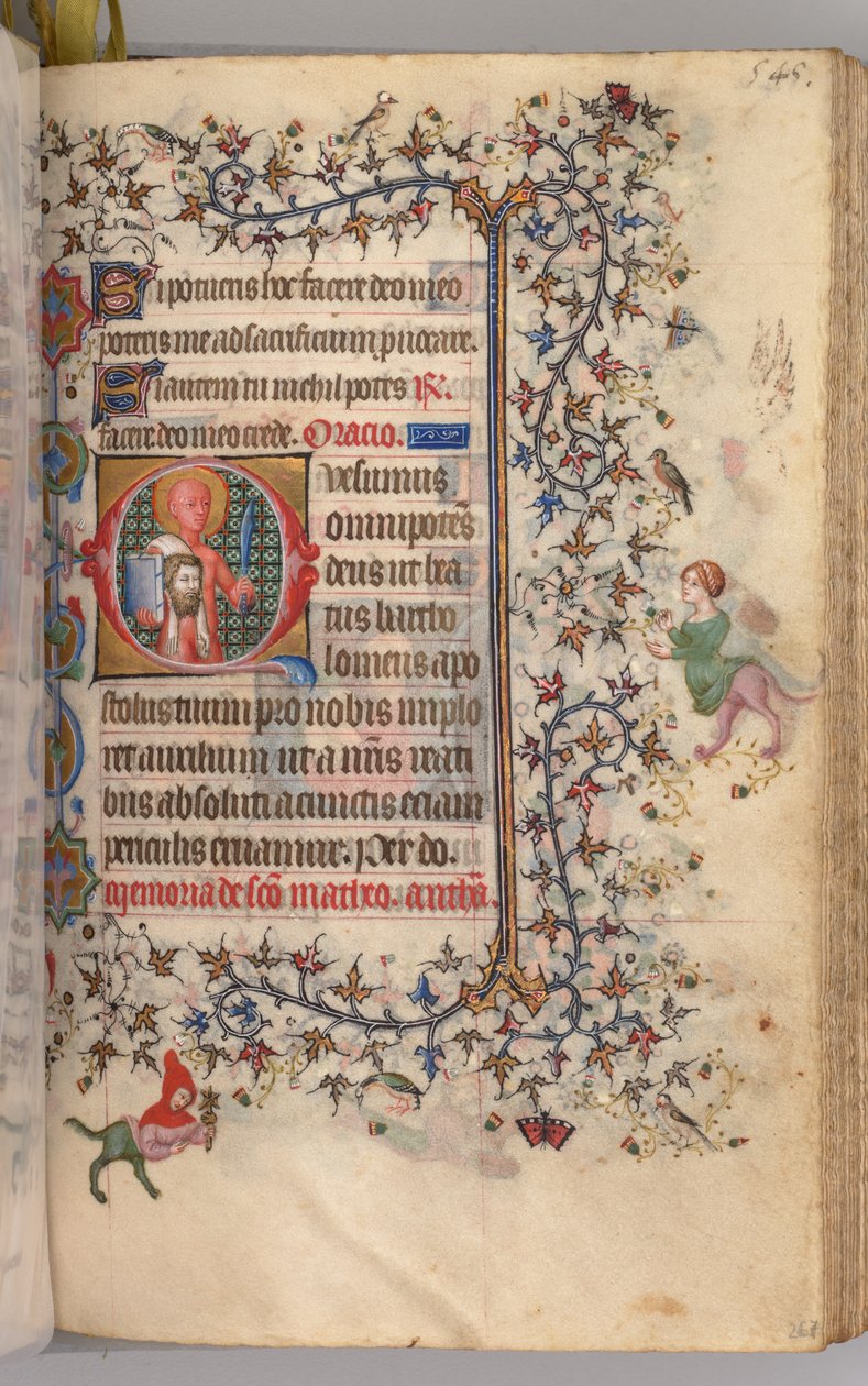Godziny Karola Szlachetnego, króla Nawarry 1361-1425: fol. 267r, św. 1405. autorstwa Master of the Brussels Initials and Associates