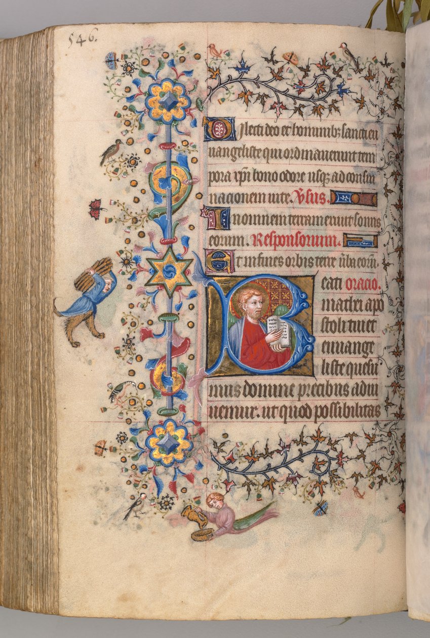 Godziny Karola Szlachetnego, króla Nawarry 1361-1425: fol. 267v, Tekst, c. 1405. autorstwa Master of the Brussels Initials and Associates