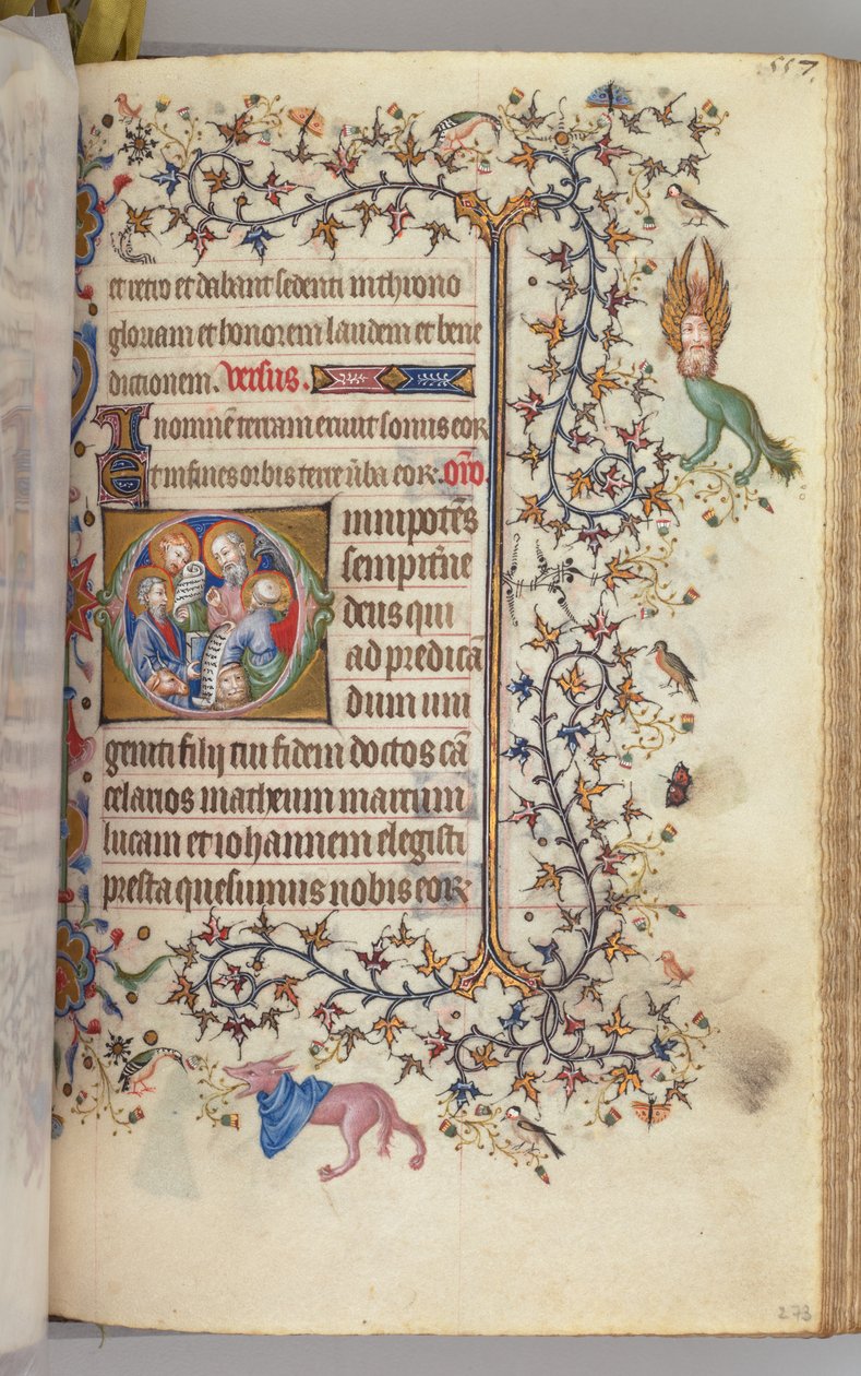 Godziny Karola Szlachetnego, króla Nawarry 1361-1425, , fol. 273r, Czterech ewangelistów, ok. 273r. 1405. autorstwa Master of the Brussels Initials and Associates