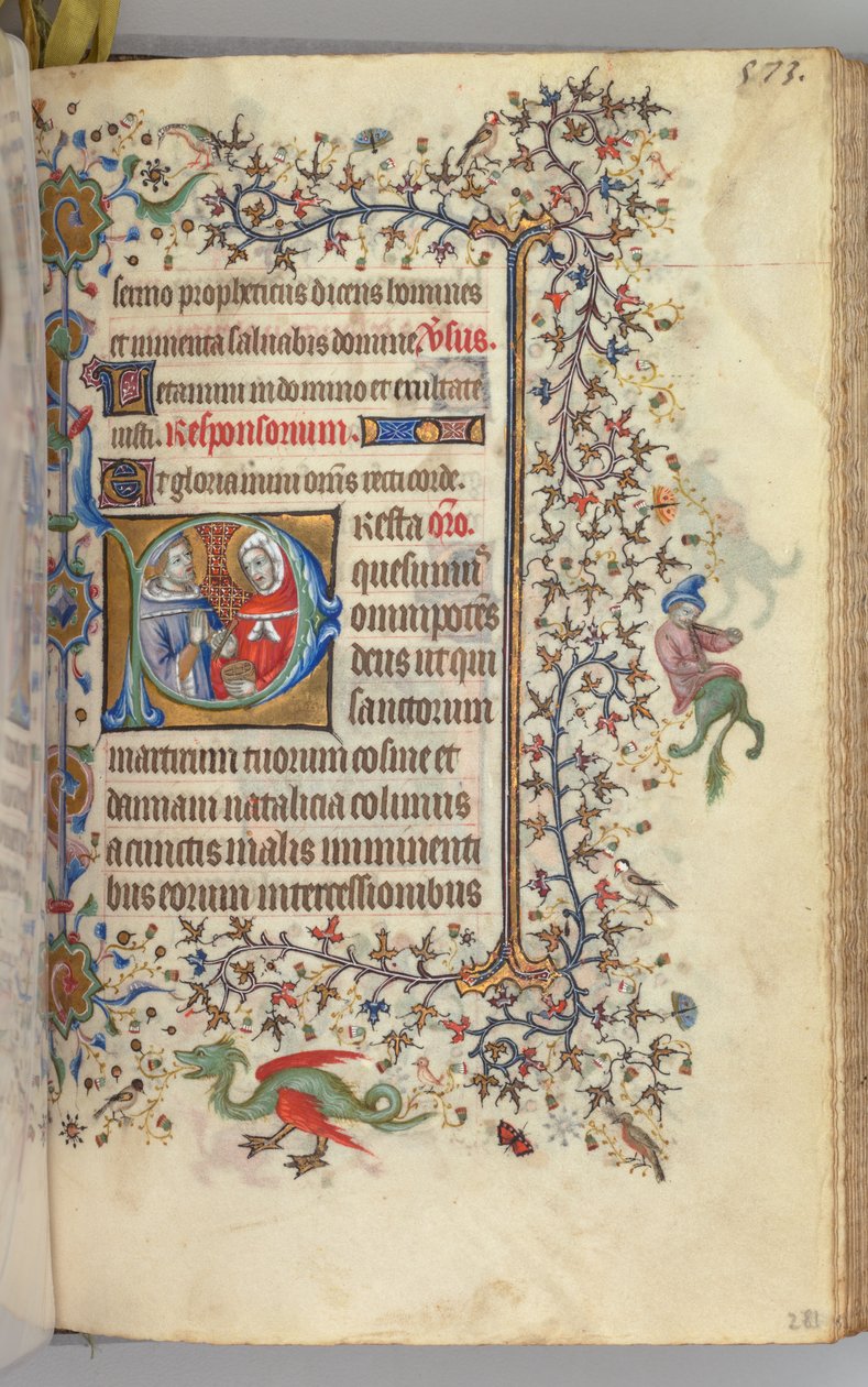 Godziny Karola Szlachetnego, króla Nawarry 1361-1425, fol. 281r, SS. Kosmy i Damiana, ok. 1930 r. 1405. autorstwa Master of the Brussels Initials and Associates