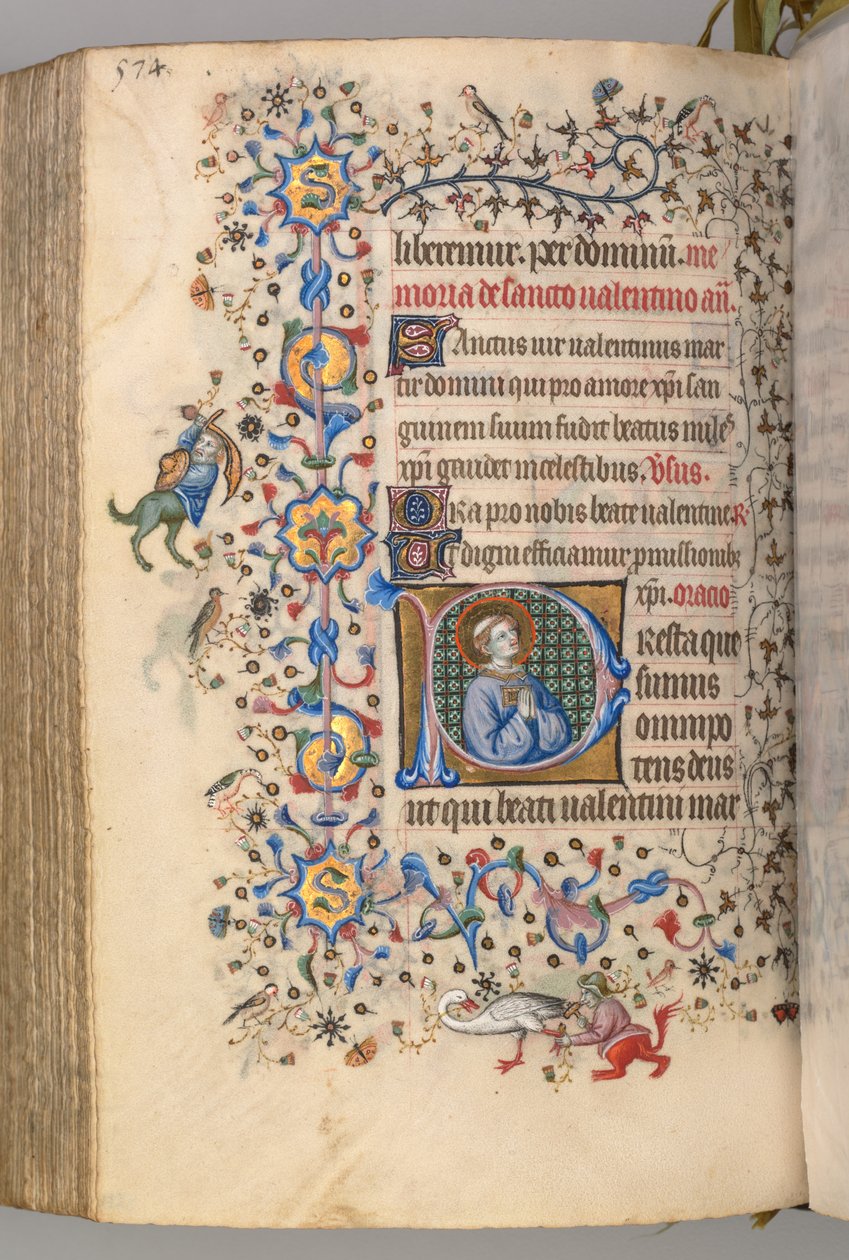 Godziny Karola Szlachetnego, króla Nawarry 1361-1425, fol. 281v, Św. 1405. autorstwa Master of the Brussels Initials and Associates