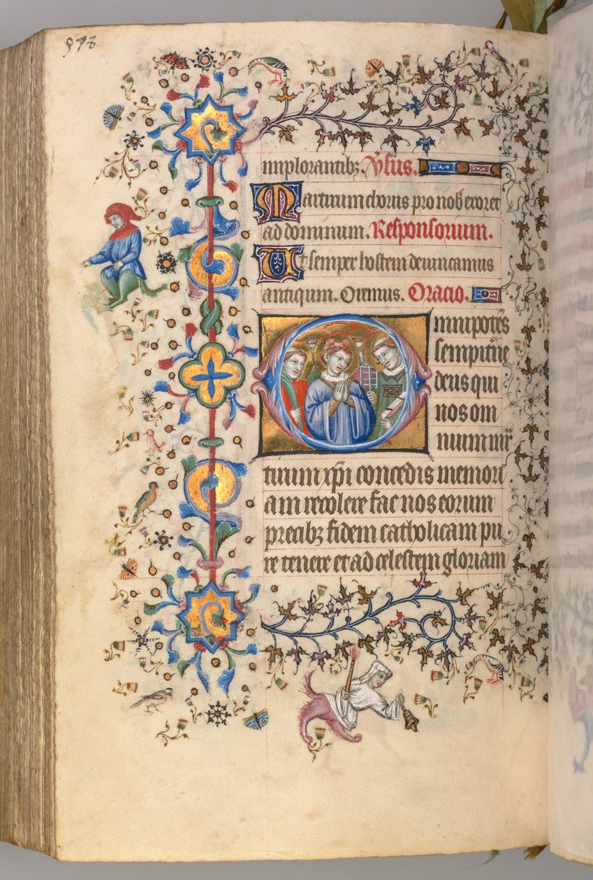 Godziny Karola Szlachetnego, króla Nawarry 1361-1425, fol. 283v, Męczennicy: Niezidentyfikowany Święty..., autorstwa Master of the Brussels Initials and Associates