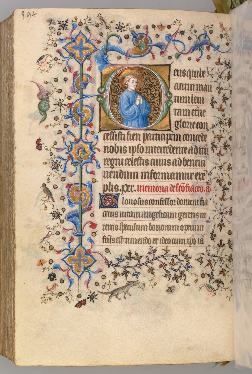 Godziny Karola Szlachetnego, króla Nawarry 1361-1425, fol. 291v, Tekst, c. 1405. autorstwa Master of the Brussels Initials and Associates