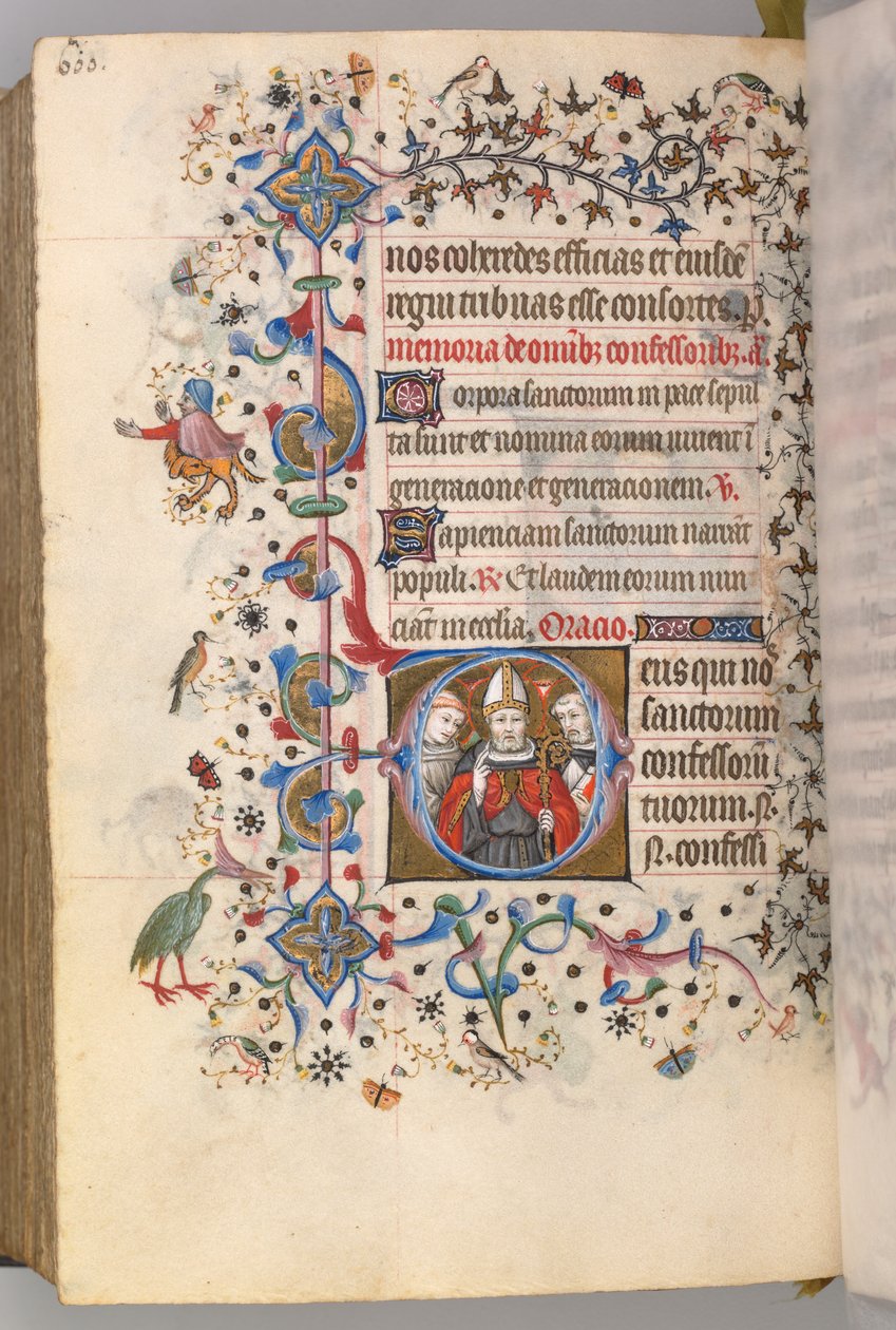 Godziny Karola Szlachetnego, króla Nawarry 1361-1425, fol. 294v, Spowiednicy, c. 1405. autorstwa Master of the Brussels Initials and Associates
