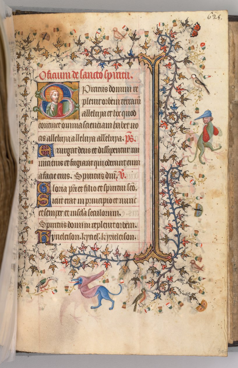 Godziny Karola Szlachetnego, króla Nawarry 1361-1425, fol. 307r, Popiersie Chrystusa, c. 1405. autorstwa Master of the Brussels Initials and Associates