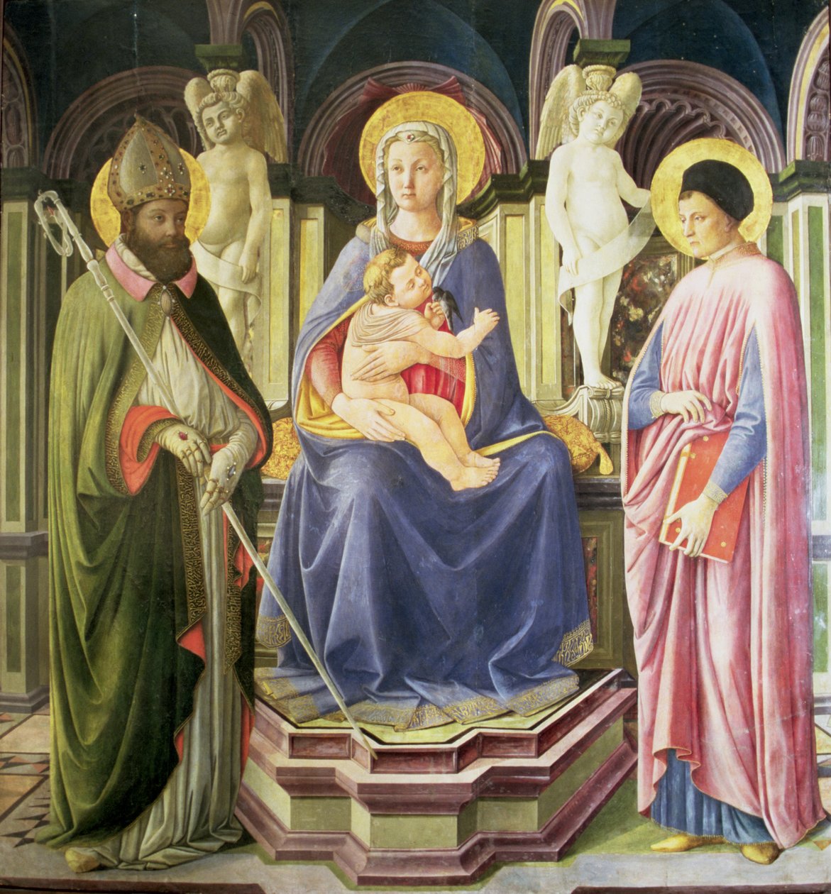Madonna z Dzieciątkiem z Św. Klemens i Justyn, 1449-50 autorstwa Master of the Castello Nativity