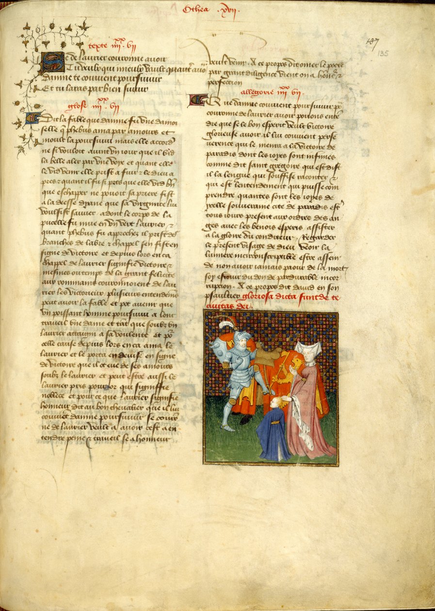 Harley 4431, f.135, Hector i Andromacha, z „Księgi królowej” Christine de Pizan (welin) autorstwa Master of the Cité des Dames