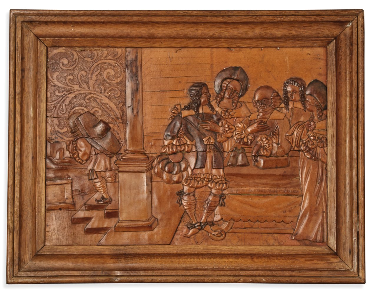 Panel intarsjowany w Egerze, połowa XVII wieku autorstwa Master of the Decorated Background