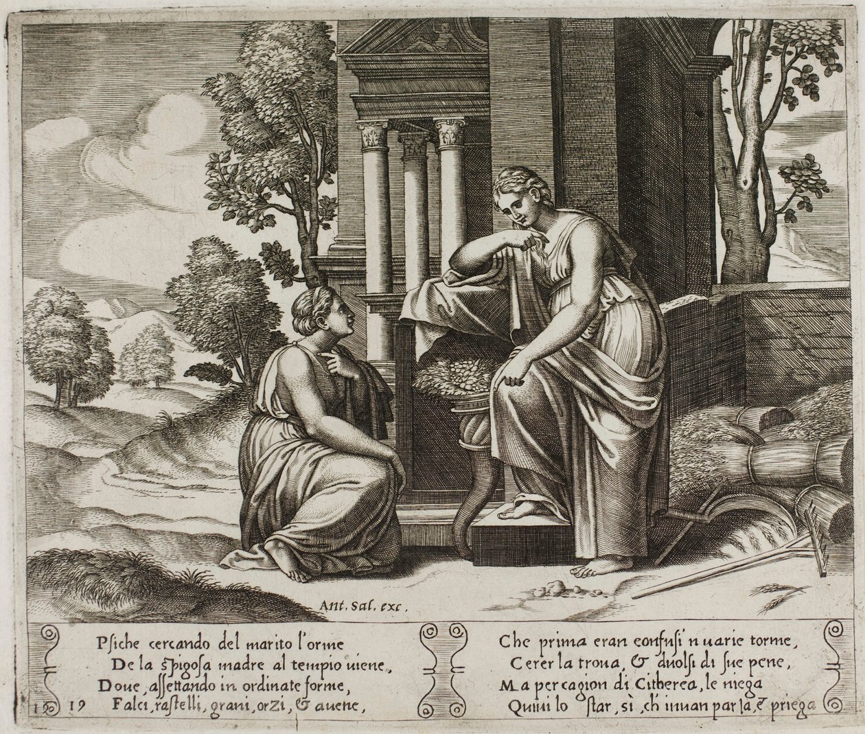 Ceres odmawia jakiejkolwiek pomocy dla psyche autorstwa Master of the Die