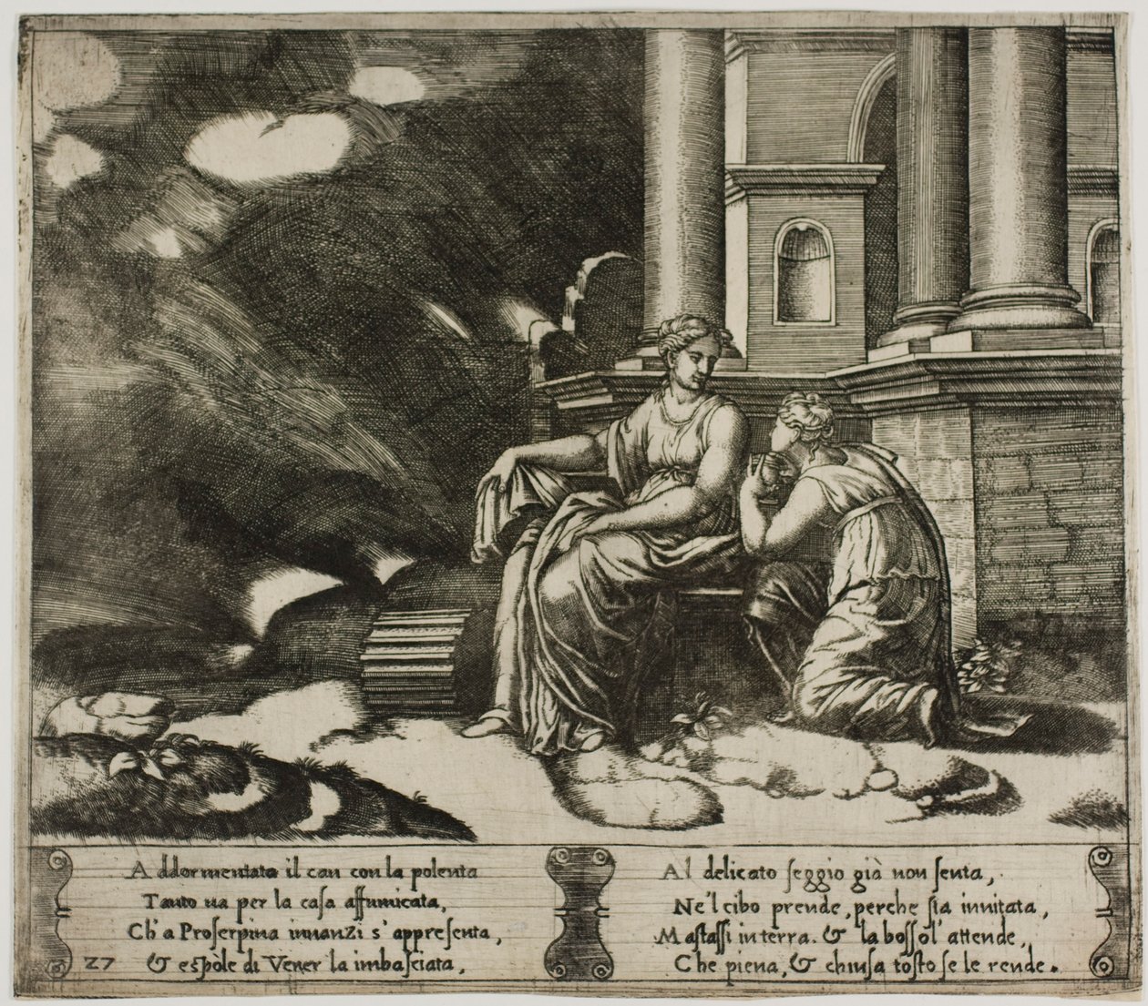 Proserpina daje Psyche pudełko piękna autorstwa Master of the Die