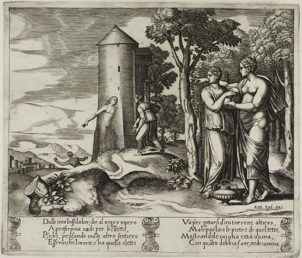 Psyche odchodzi do zaświatów autorstwa Master of the Die