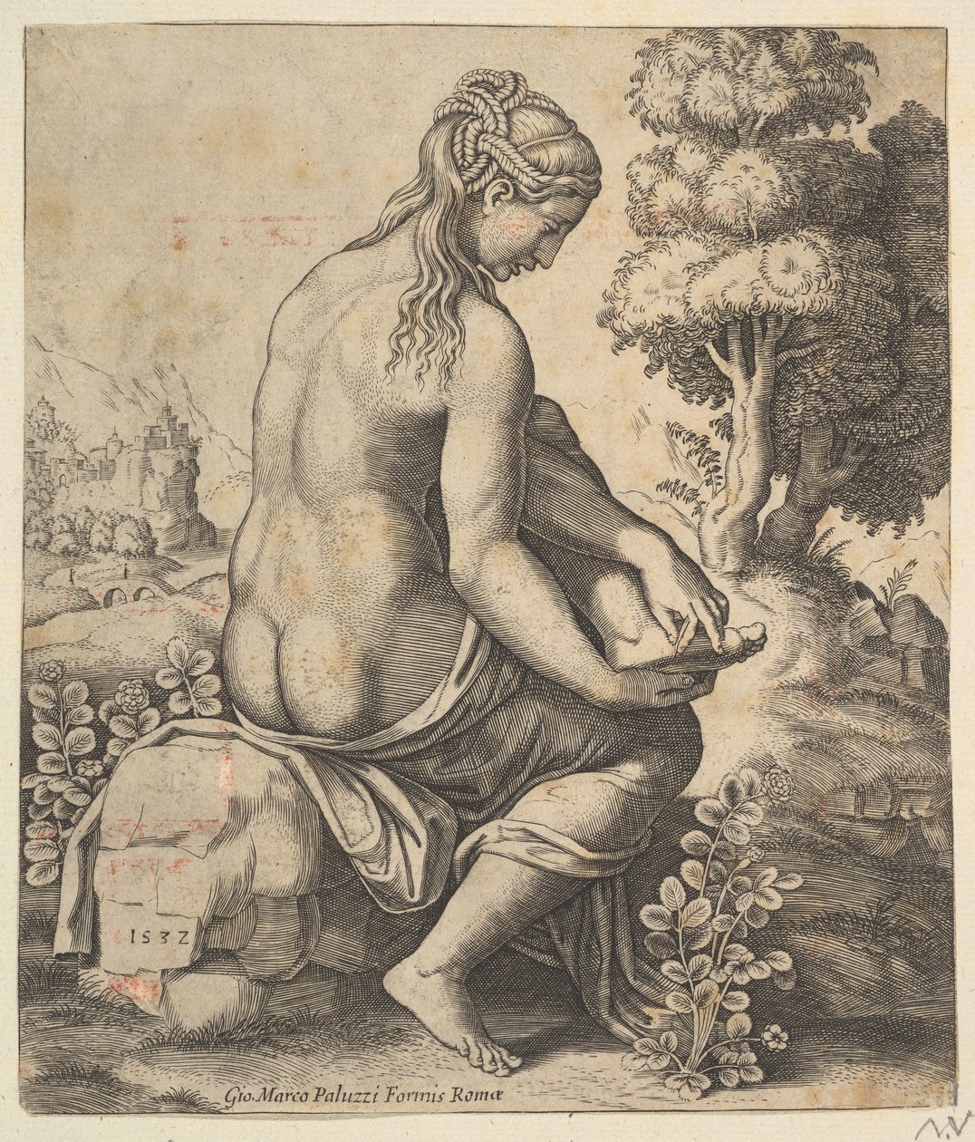 Wenus usuwa cierń ze stopy, 1532. autorstwa Master of the Die