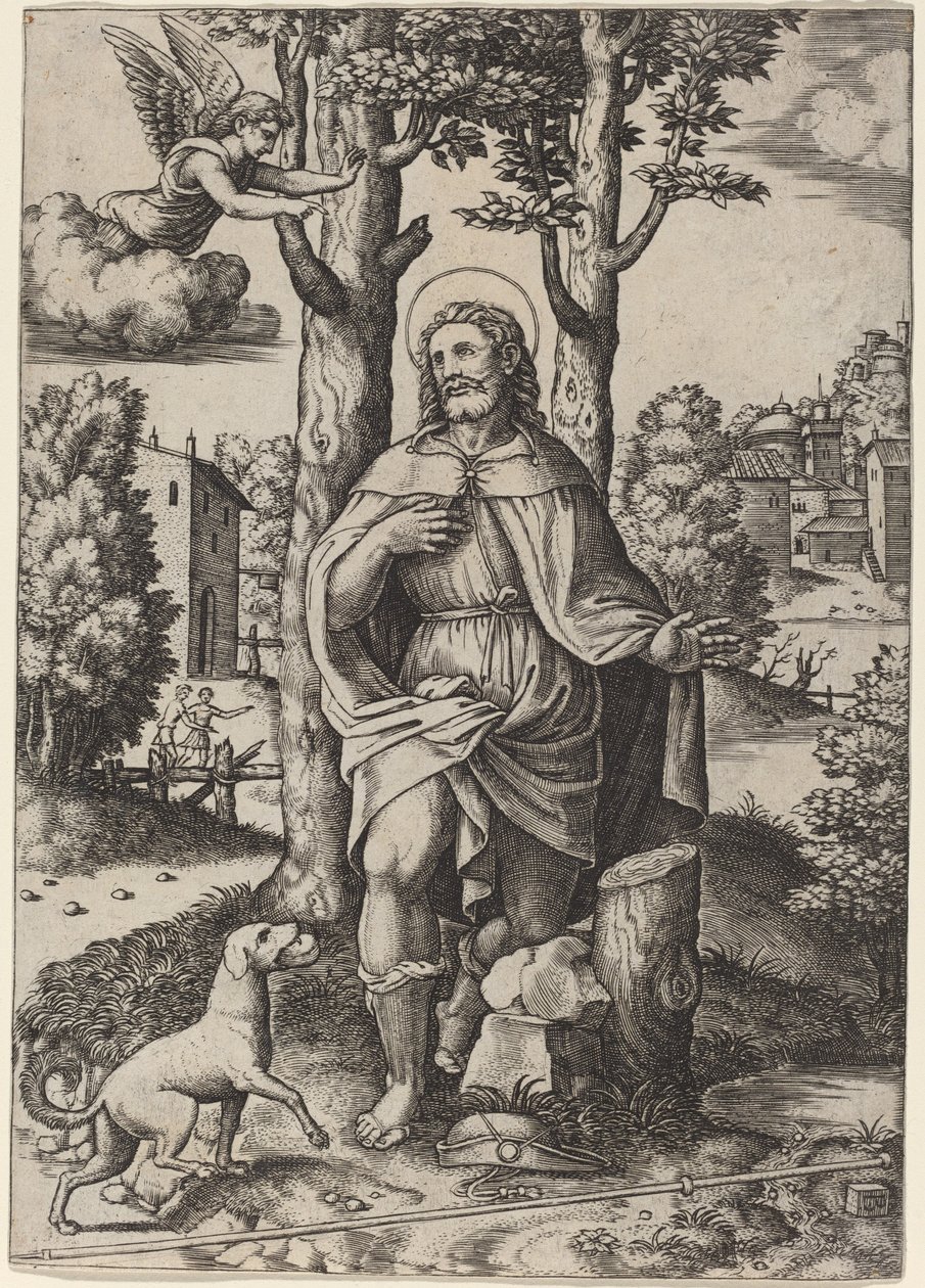 Saint-Roch autorstwa Master of the Die after Follower of Raphael