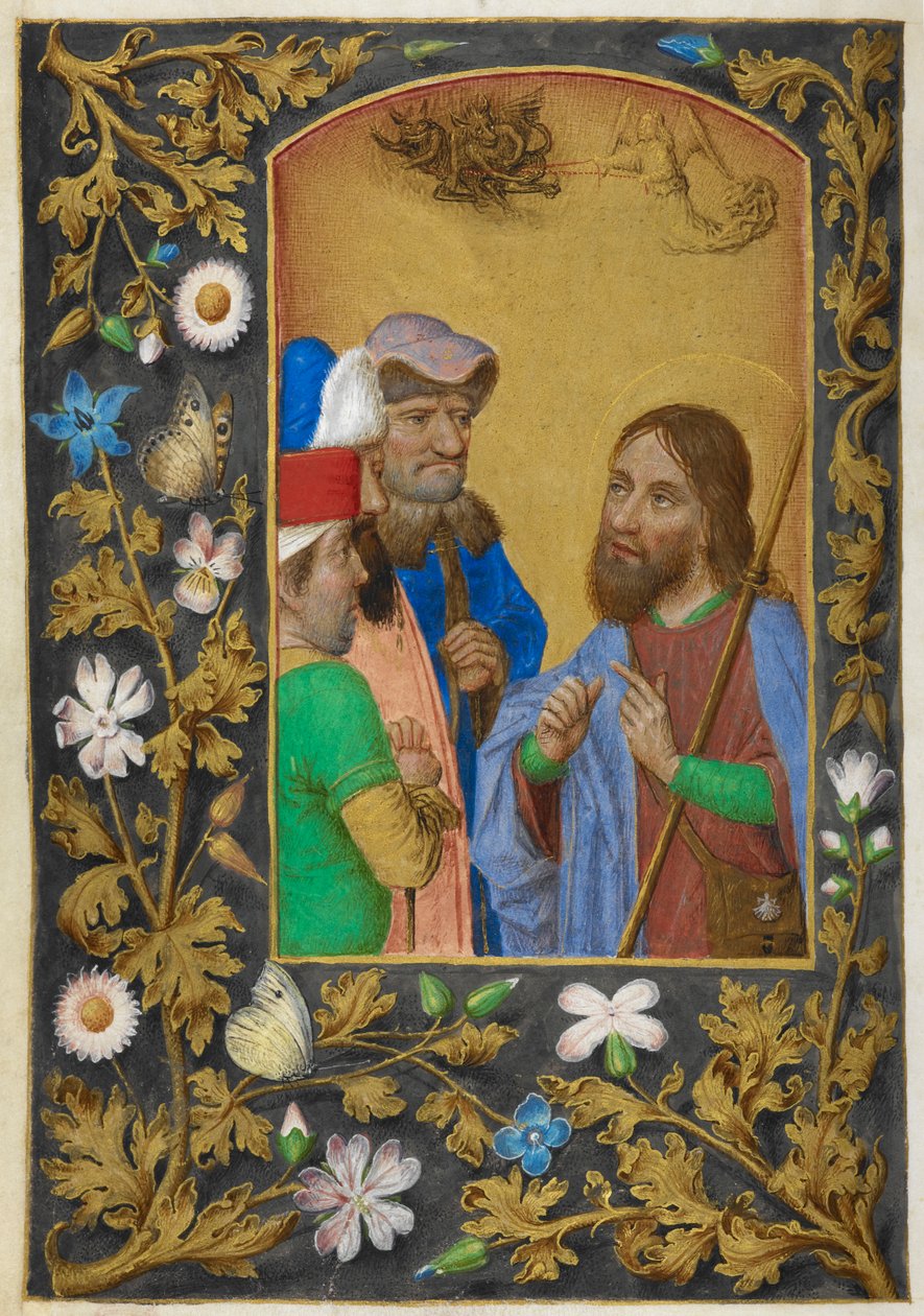 Głoszenie św. Jakuba Wielkiego. autorstwa Master of the Dresden Prayer Books