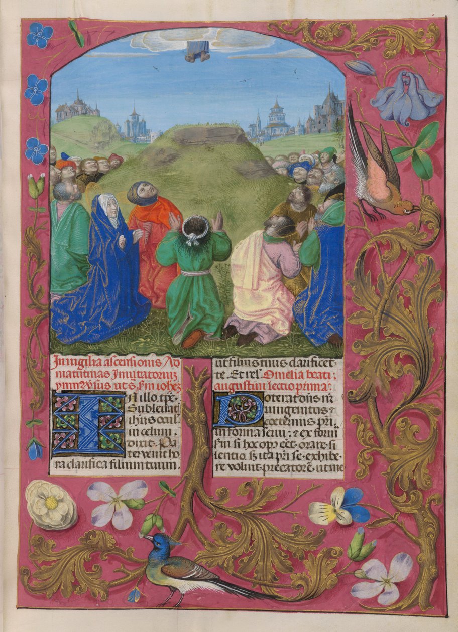 Temporale (druga porcja: od niedzieli wielkanocnej do niedzieli przedadwentowej), . Wniebowstąpienie Chrystusa (Dzień Wniebowstąpienia). autorstwa Master of the Dresden Prayer Books