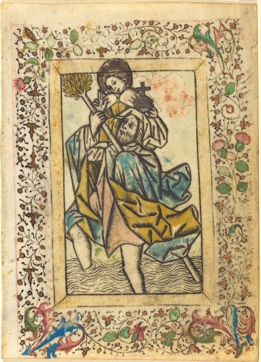 Święty Krzysztof autorstwa Master of the Dutuit Mount of Olives