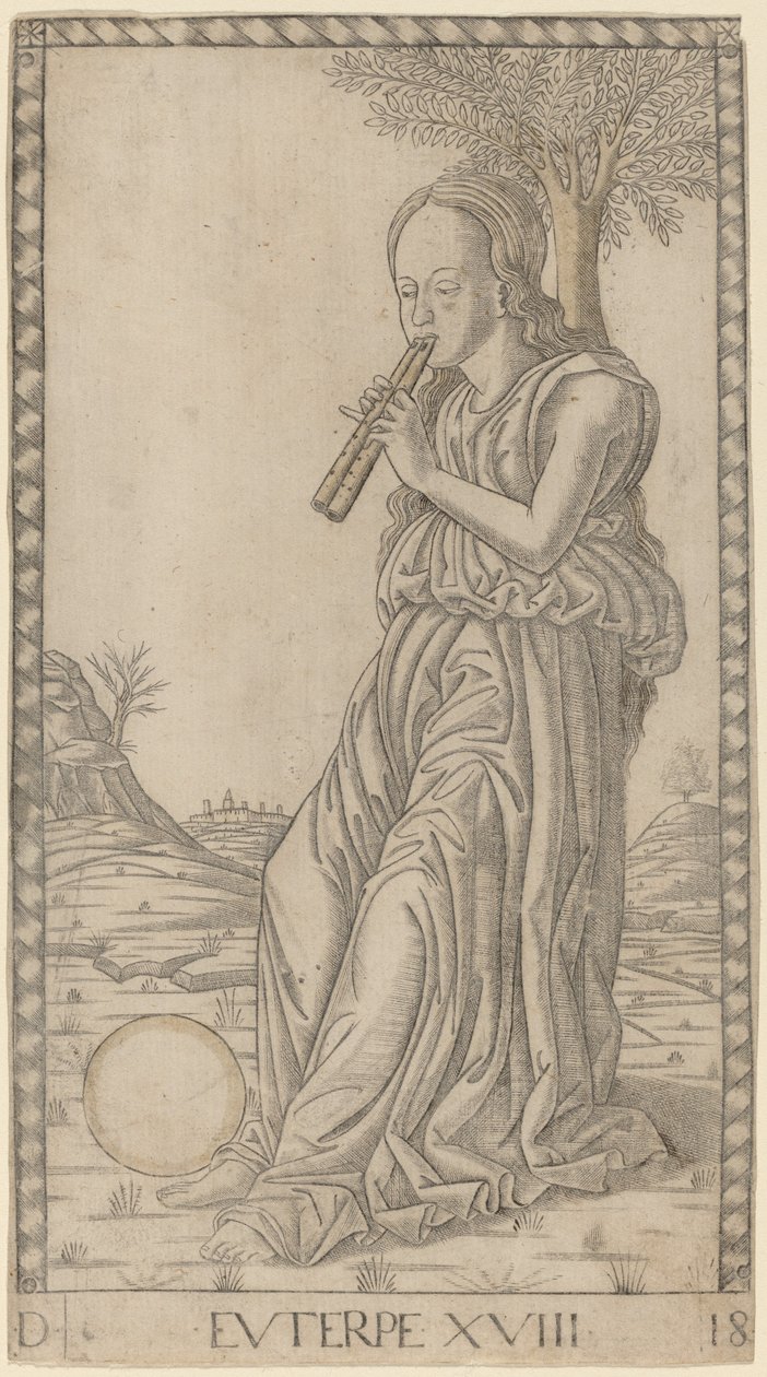 Euterpe autorstwa Master of the E Series Tarocchi