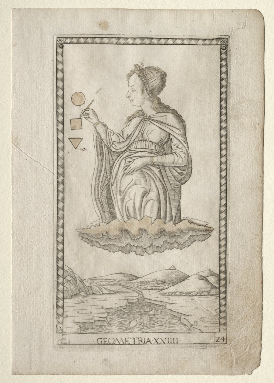 Geometria (z Tarocchi, seria C: Liberal Arts, #24) autorstwa Master of the E Series Tarocchi