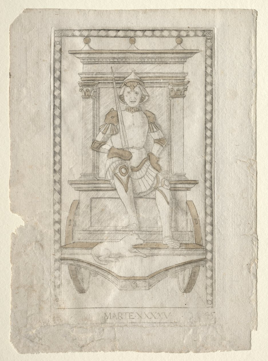 Mars (z Tarocchi, seria A: Firmaments of the Universe, #45) autorstwa Master of the E Series Tarocchi