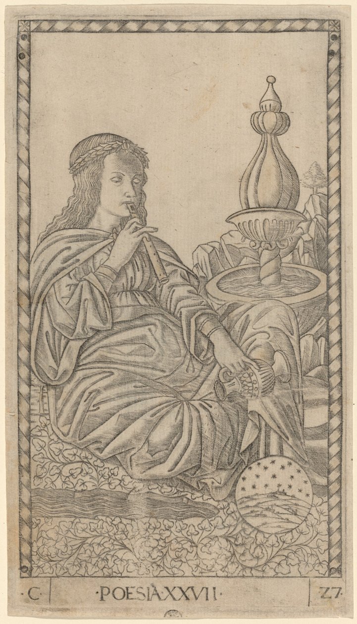 Poezja (poezja) autorstwa Master of the E Series Tarocchi