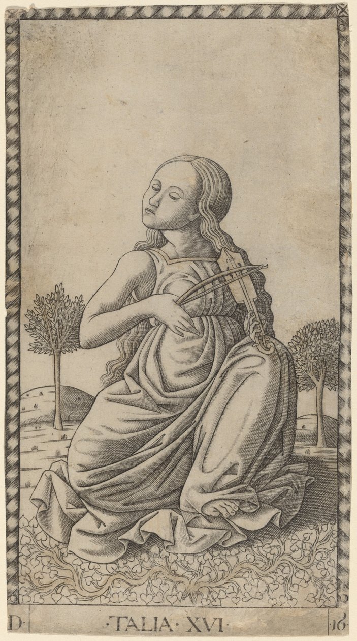 Talia (Thalia) autorstwa Master of the E Series Tarocchi