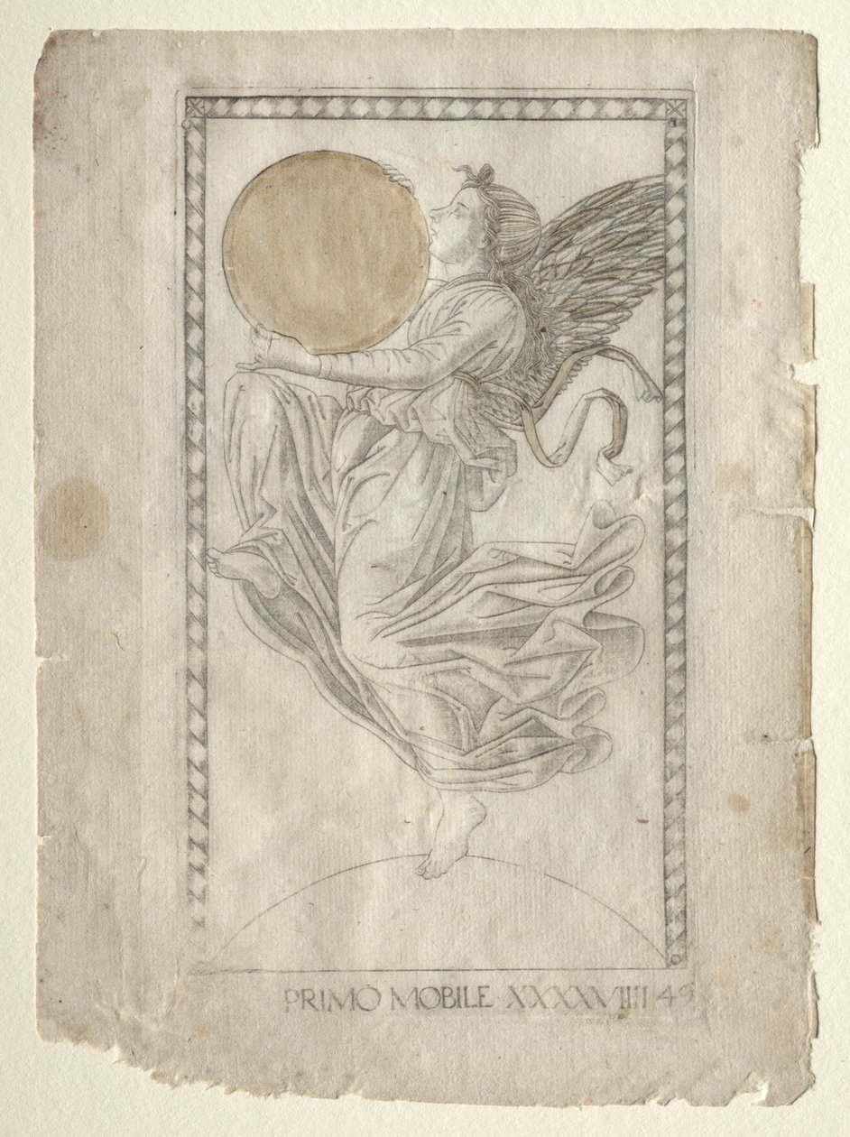 Anioł dziewiątej sfery (z Tarocchi, seria A: Firmaments of the Universe, #49) autorstwa Master of the E Series Tarocchi