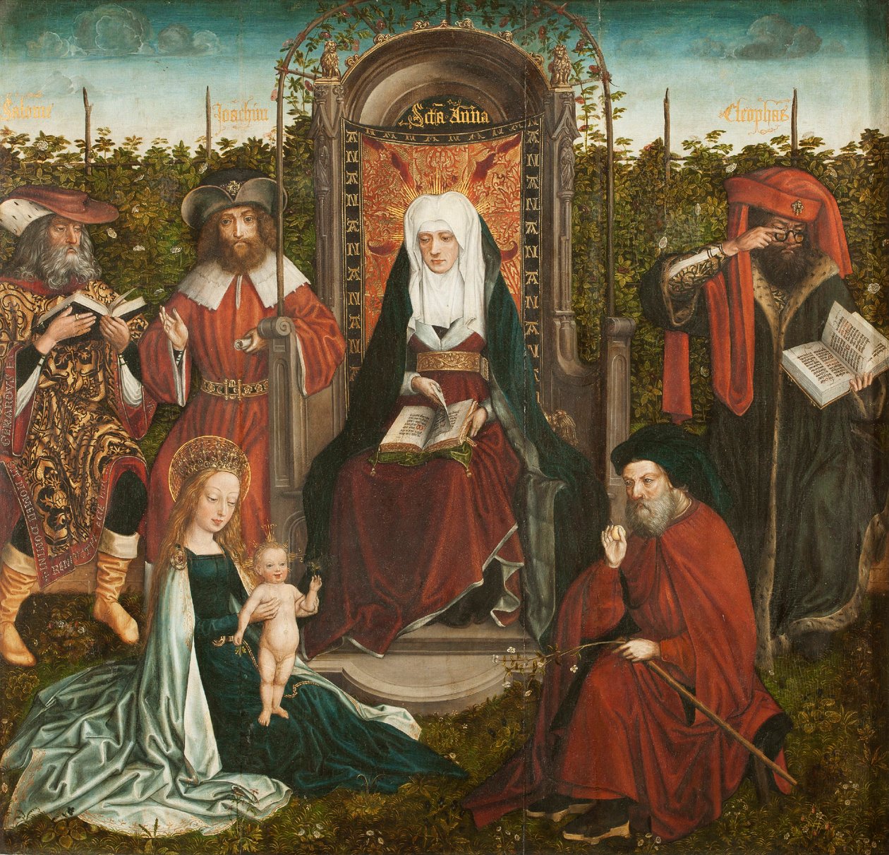 Tryptyk Rodzina św. Anny, panel środkowy, ok. 1500-1510. autorstwa Master of the Family of Saint