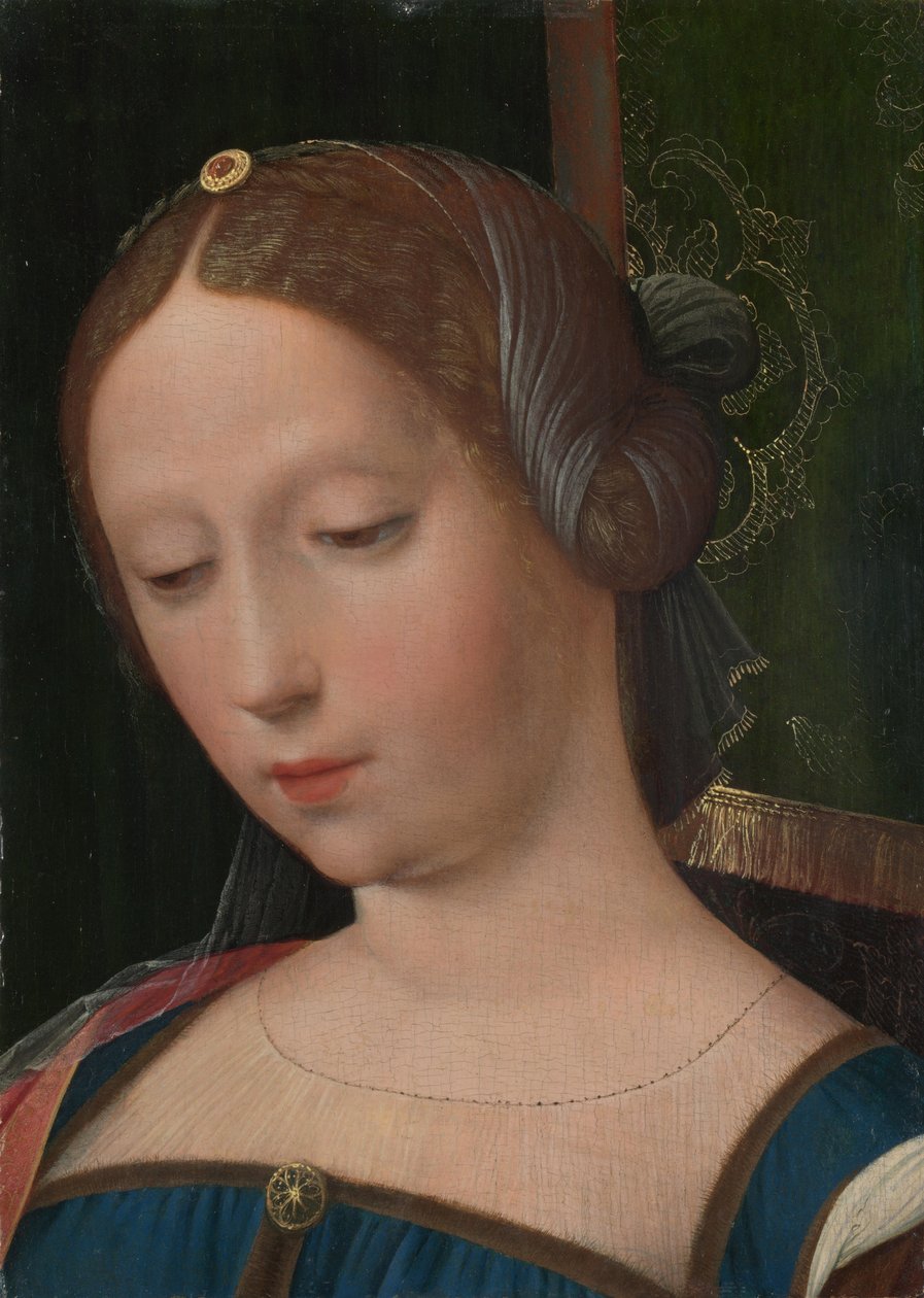 Głowa kobiety, połowa XVI wieku. autorstwa Master of the Female Half Lengths,