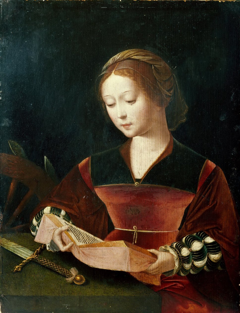 Katarzyna Aleksandryjska autorstwa Master of the Female Half Lengths