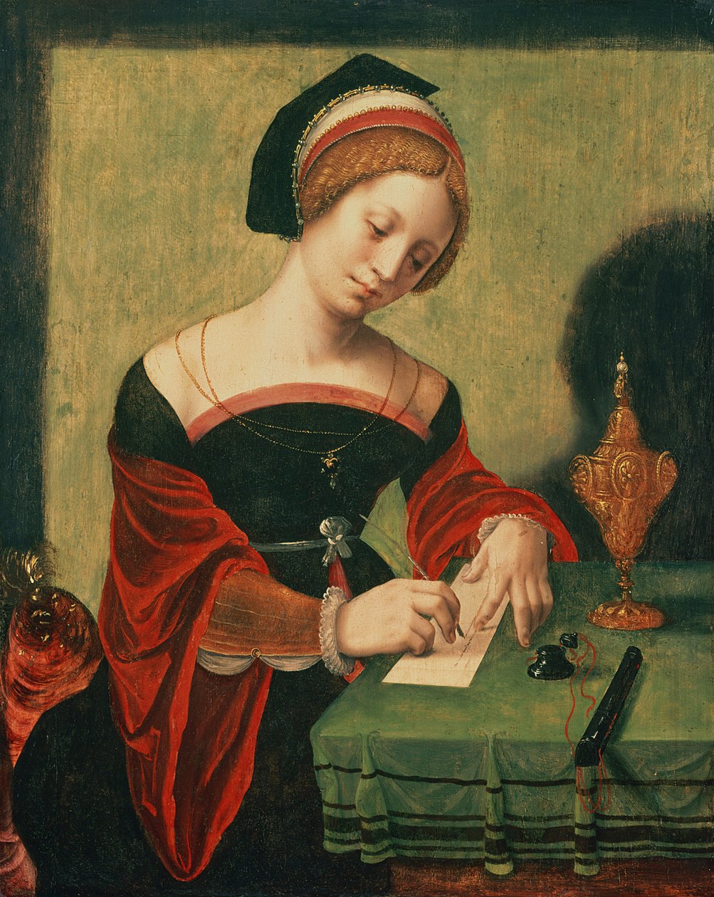 Portret damy jako Magdaleny (tempera na desce) autorstwa Master of the Female Half Lengths