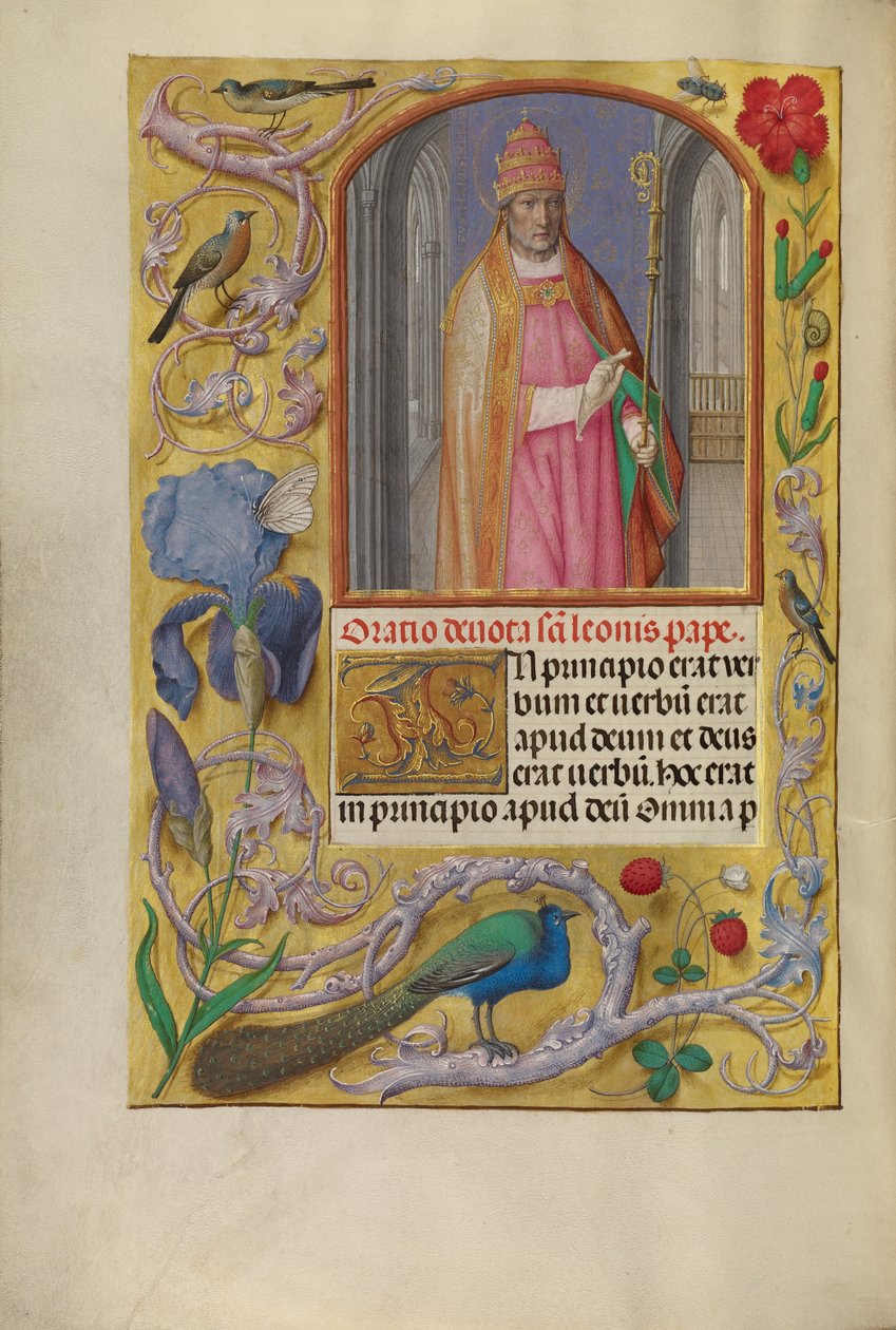 Papież Leon autorstwa Master of the First Prayer Book of Maximilian
