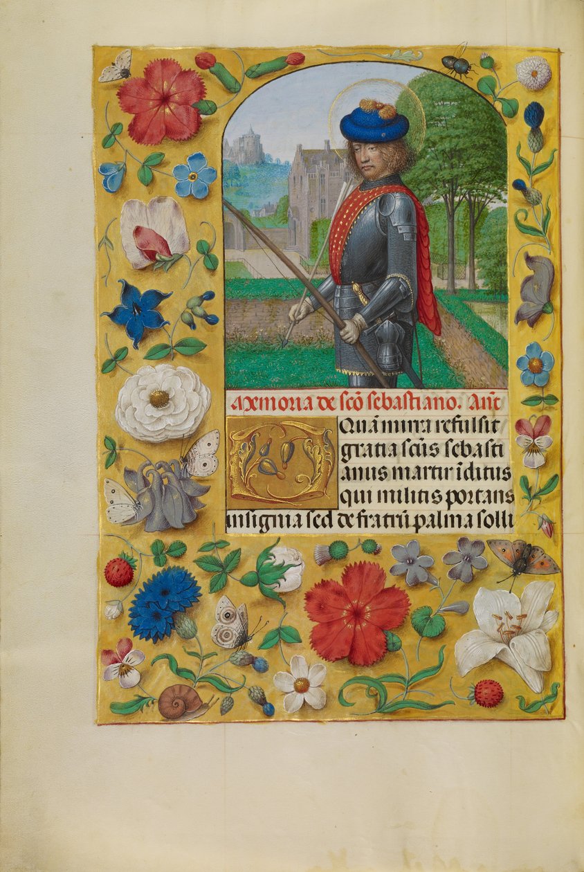 Święty Sebastian autorstwa Master of the First Prayer Book of Maximilian
